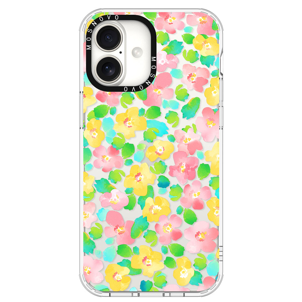 Floral Print Phone Case - iPhone 16 Plus Case - MOSNOVO