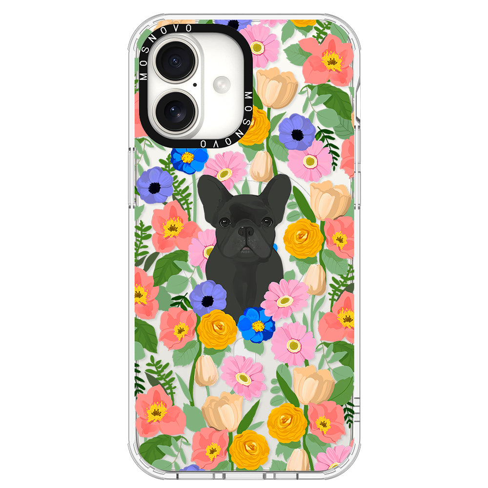 French Bulldog Garden Phone Case - iPhone 16 Plus Case - MOSNOVO