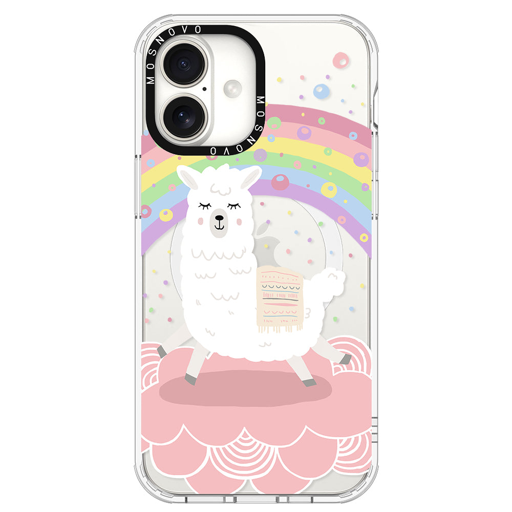 Rainbow Alpaca Phone Case - iPhone 16 Plus Case - MOSNOVO