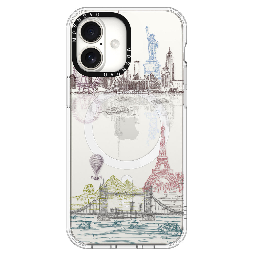 The World City Phone Case - iPhone 16 Plus Case - MOSNOVO