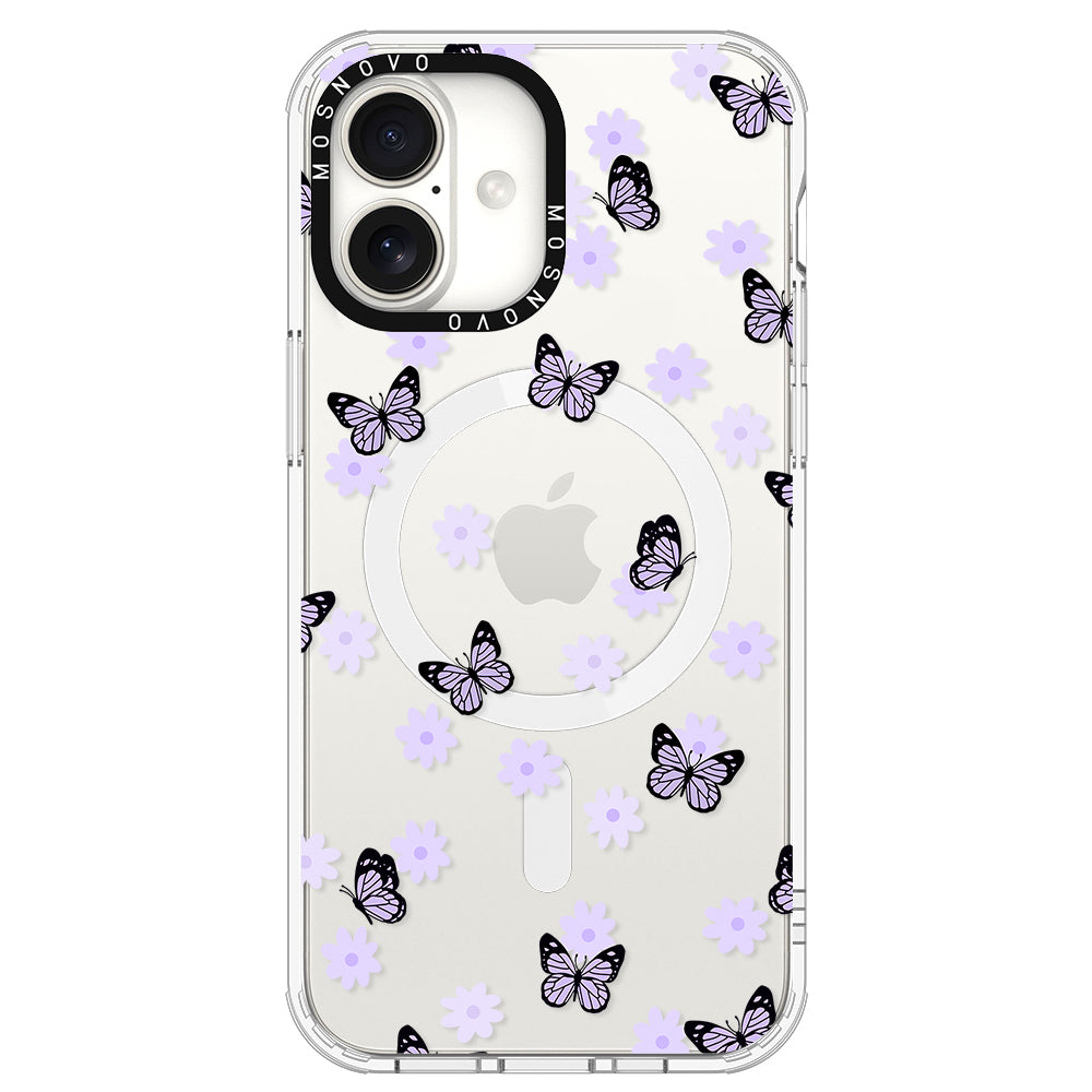 Lilac Butterfly Phone Case - iPhone 16 Plus Case