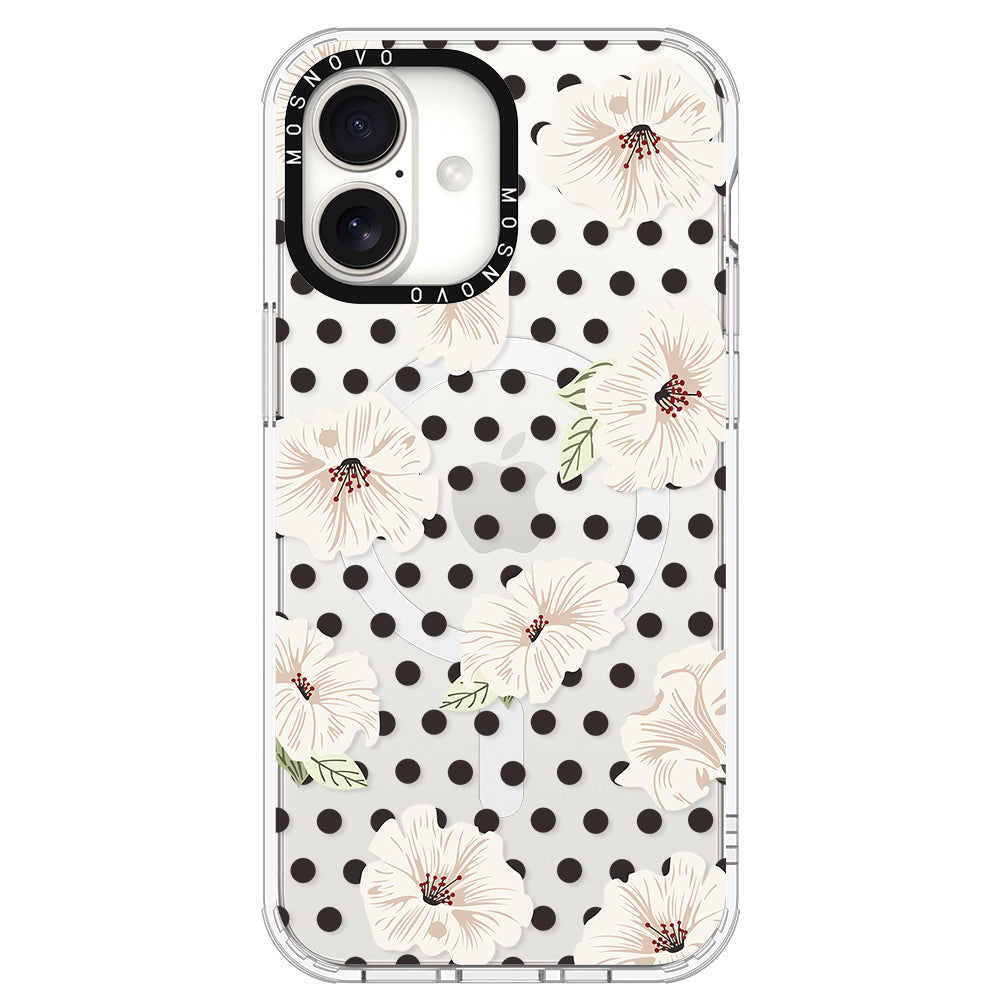 Vintage Hibiscus Flower Phone Case - iPhone 16 Plus Case - MOSNOVO