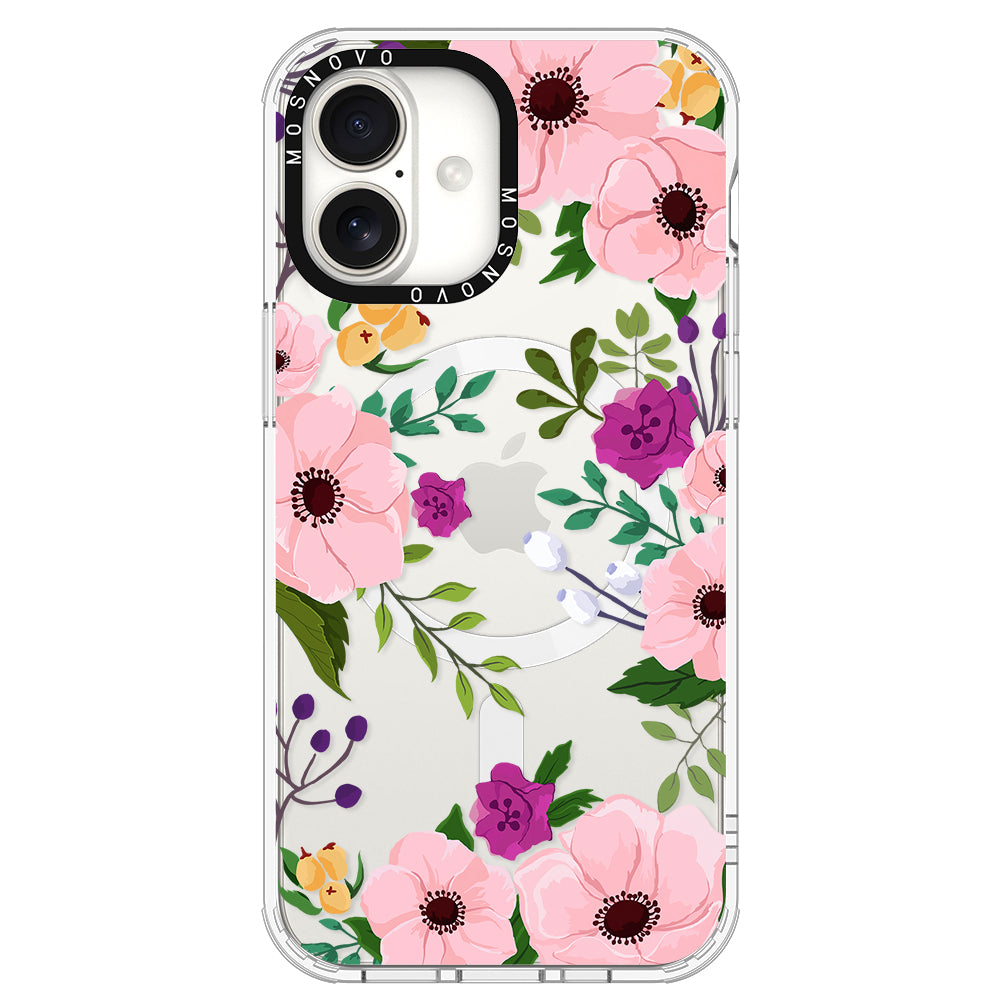 Watercolor Floral Phone Case - iPhone 16 Plus Case - MOSNOVO