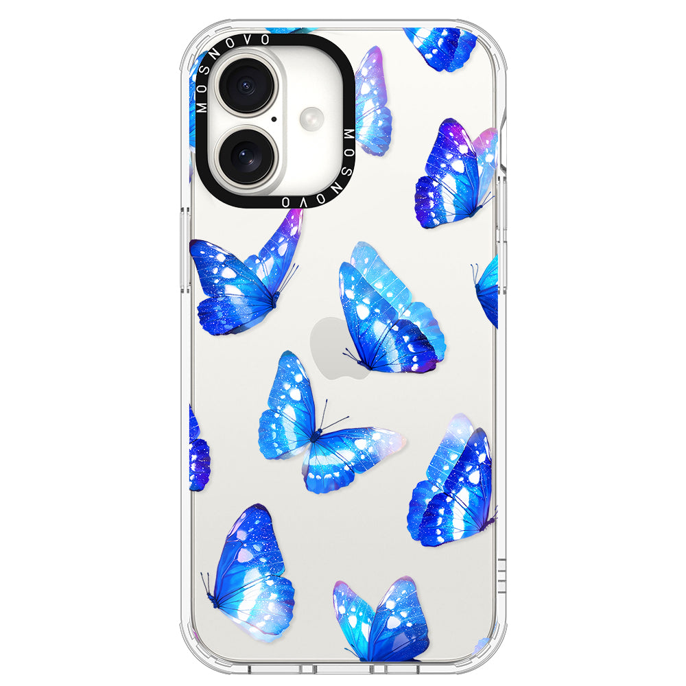 Stunning Blue Butterflies Phone Case - iPhone 16 Plus Case - MOSNOVO