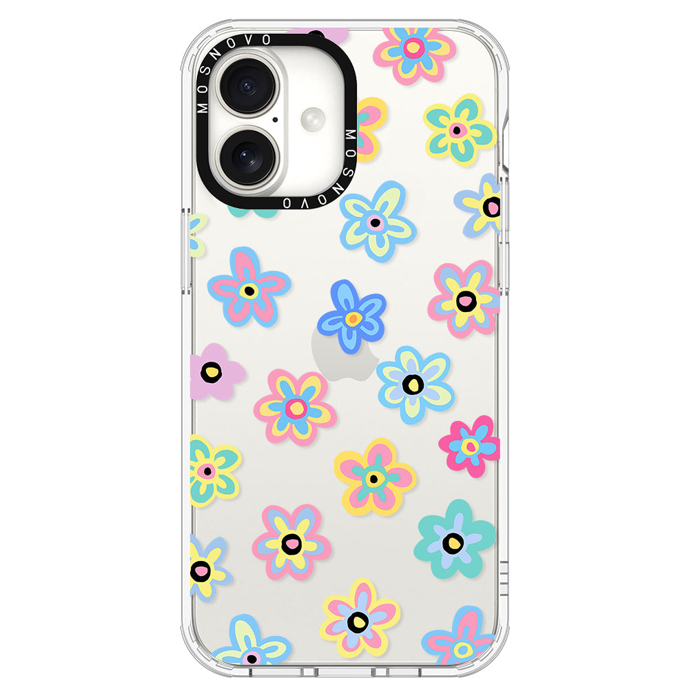 Groovy Flower Phone Case - iPhone 16 Plus Case - MOSNOVO