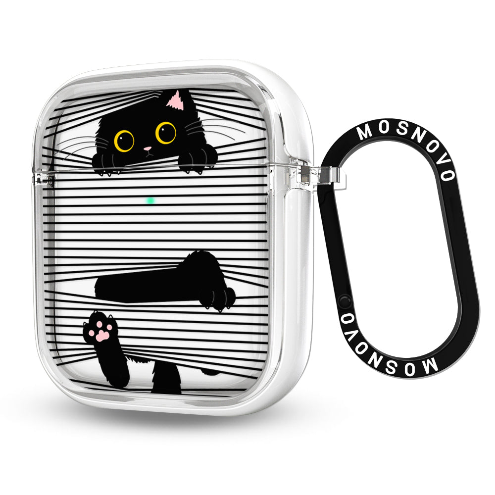 Hidden Black Cat AirPods 1/2 Case