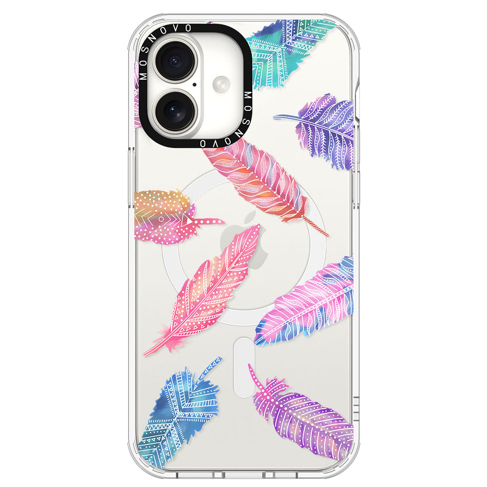 Tribal Feathers Phone Case - iPhone 16 Plus Case - MOSNOVO