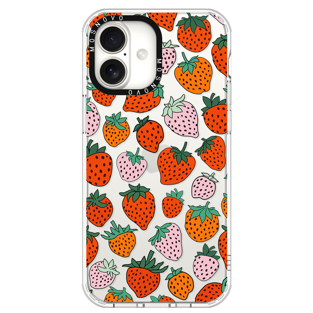 Cute Strawberry Phone Case - iPhone 16 Plus Case - MOSNOVO