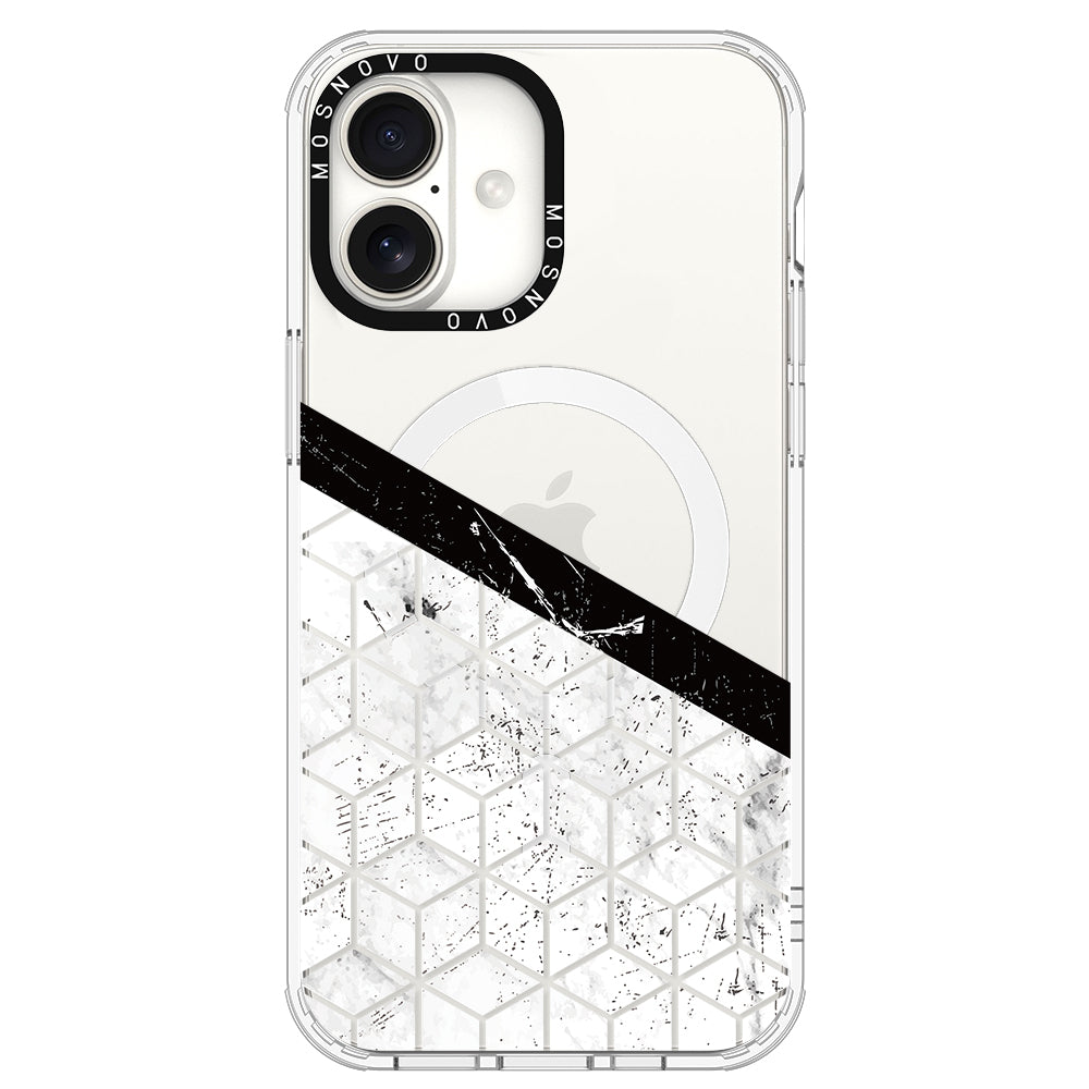 Marble Block Art Phone Case - iPhone 16 Plus Case - MOSNOVO