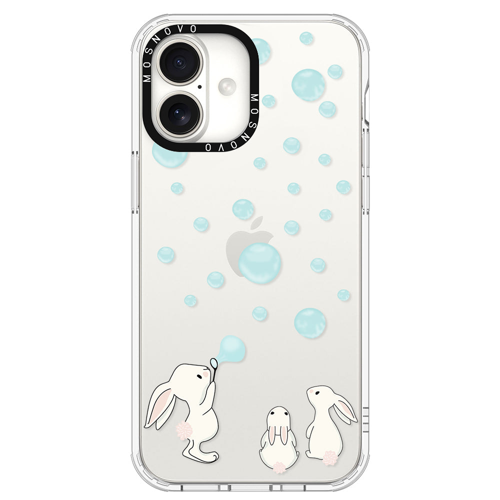 Bunny Blow Bubble Phone Case - iPhone 16 Plus Case - MOSNOVO