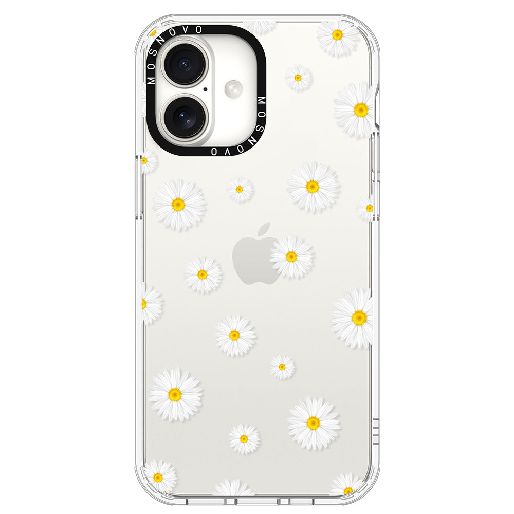 White Daisy Phone Case - iPhone 16 Plus Case - MOSNOVO