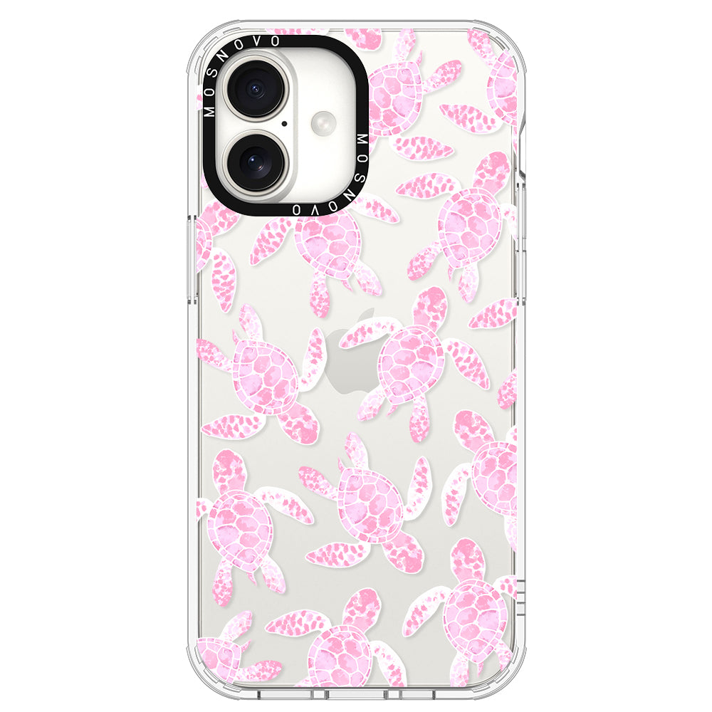 Pink Turtle Phone Case - iPhone 16 Case - MOSNOVO