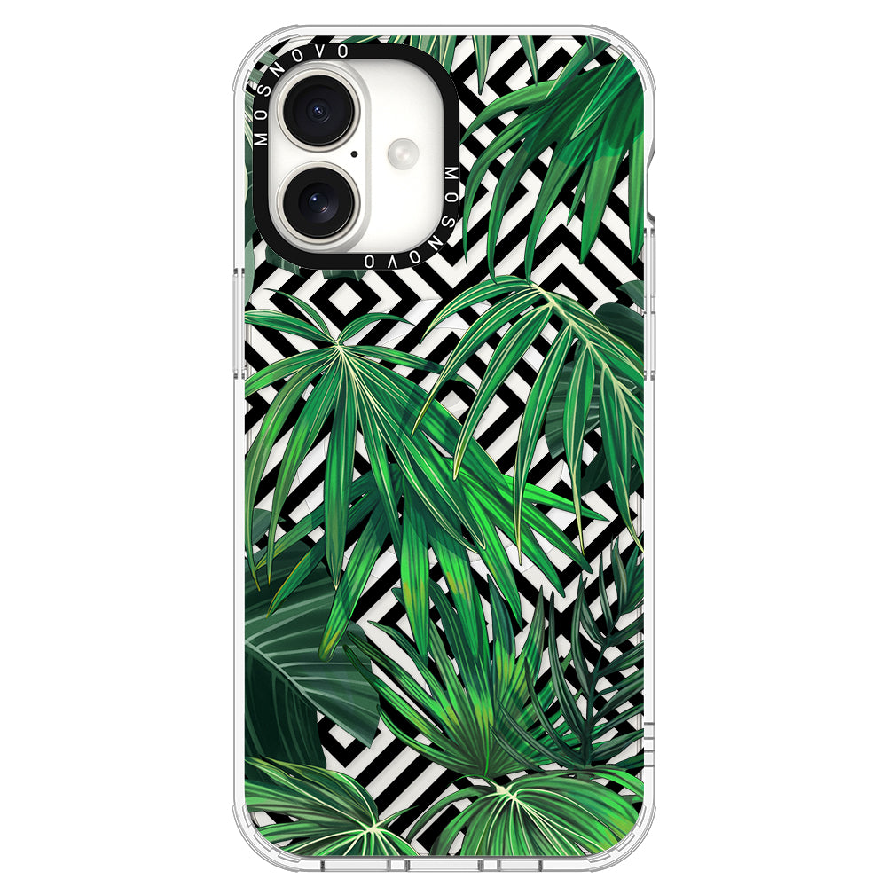 Areca Palm Pattern Phone Case - iPhone 16 Plus Case - MOSNOVO