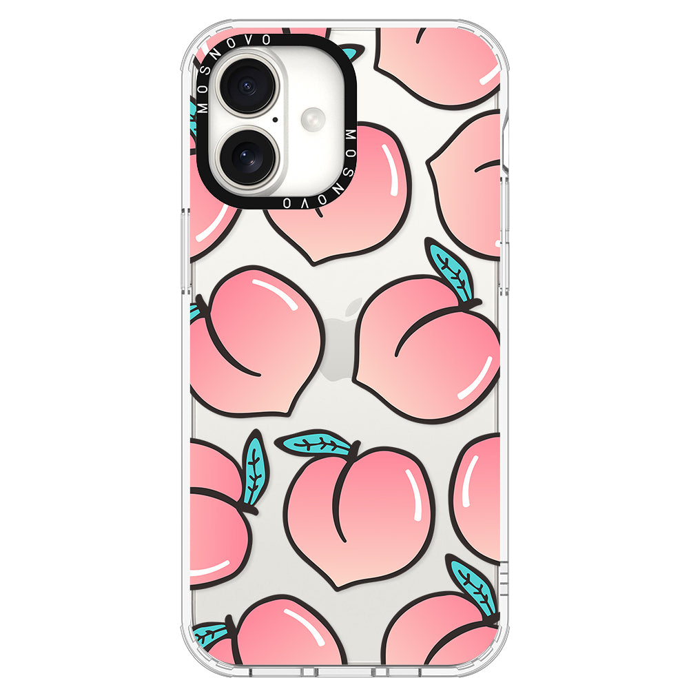 Cute Peach Phone Case - iPhone 16 Plus Case - MOSNOVO