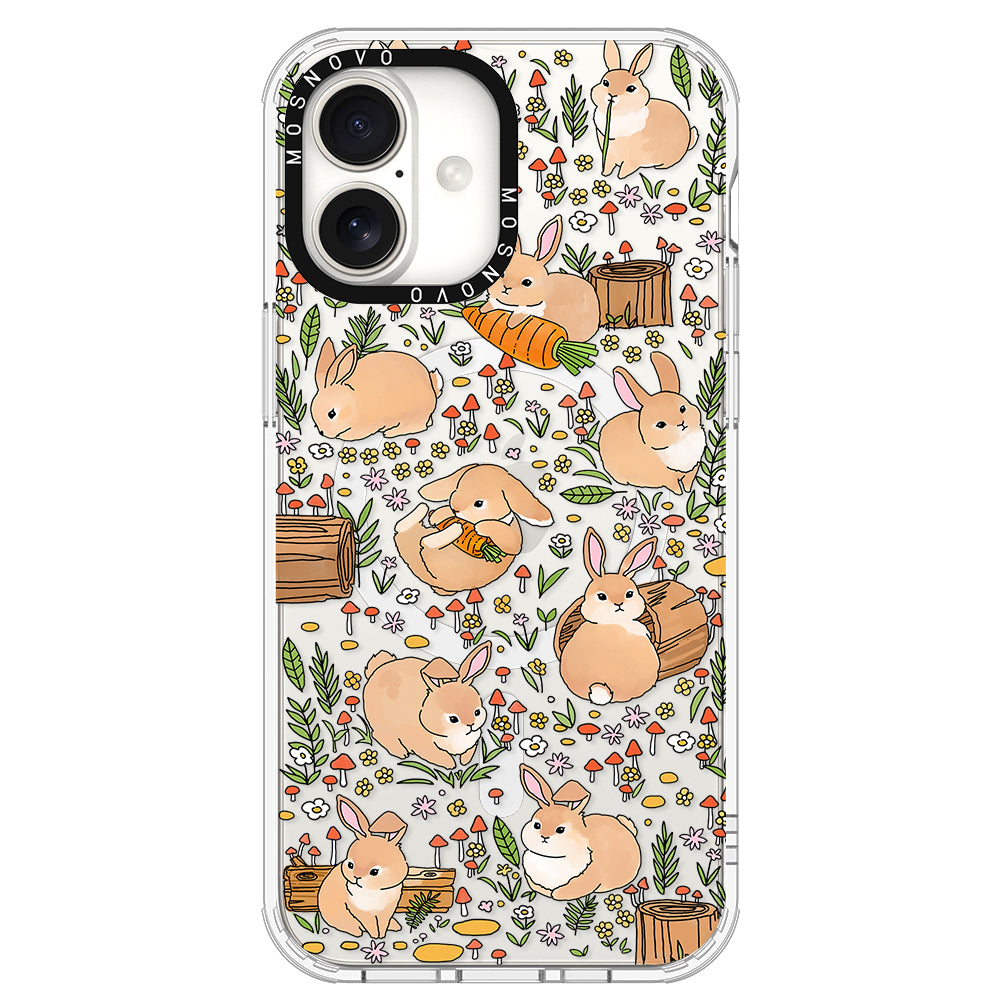 Cute Bunny Garden Phone Case - iPhone 16 Plus Case - MOSNOVO