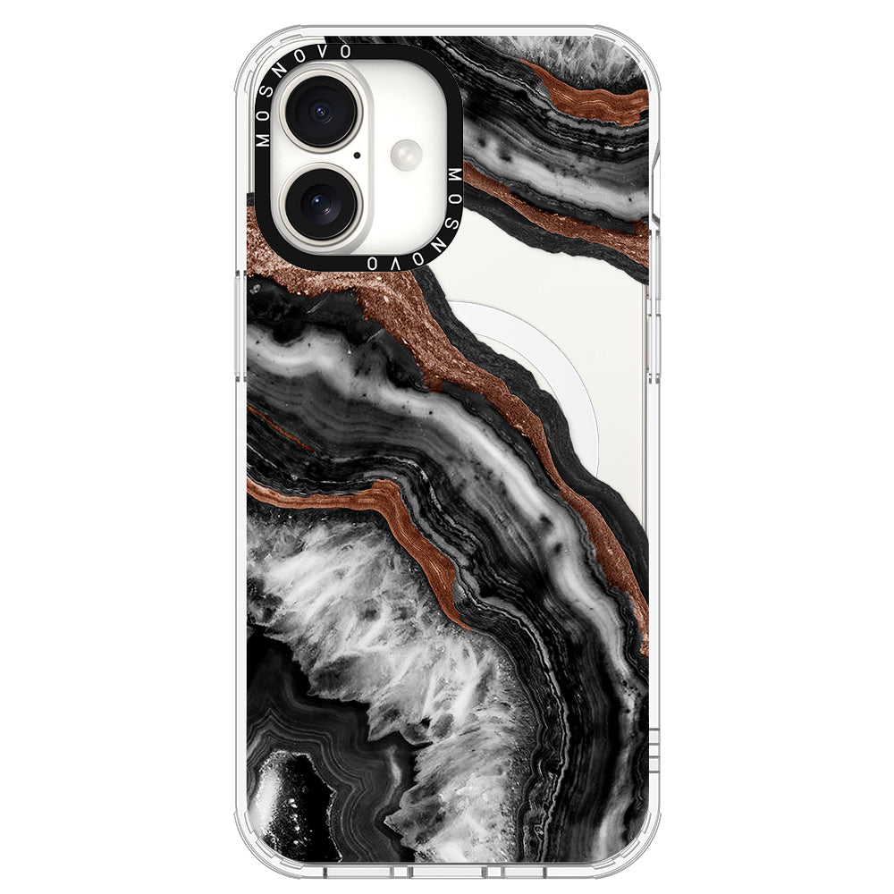 Black Agate Phone Case - iPhone 16 Plus Case - MOSNOVO