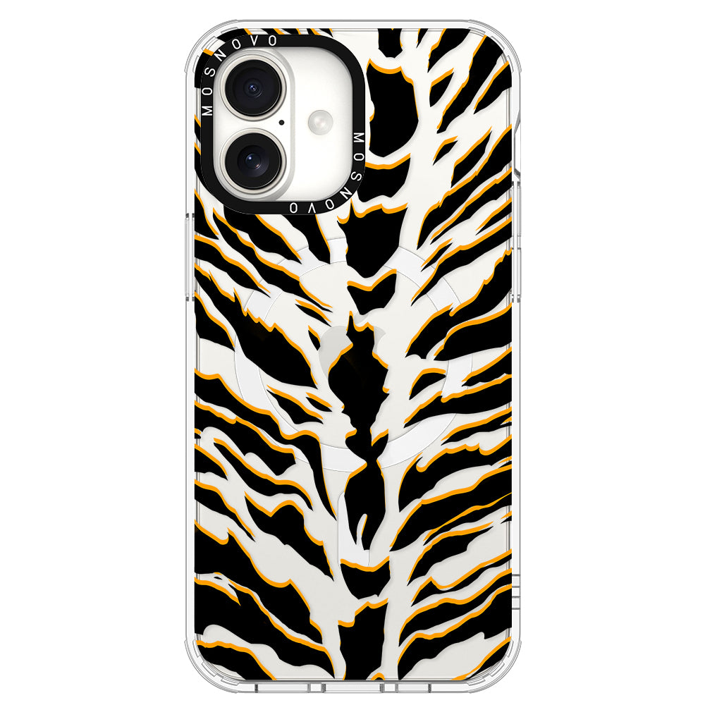 Tiger Print Phone Case - iPhone 16 Plus Case - MOSNOVO