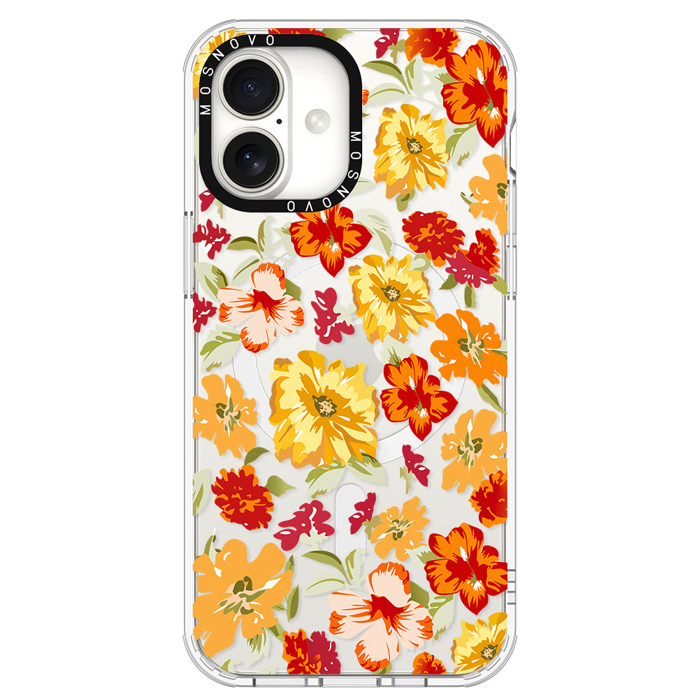 70s Boho Yellow Flower Phone Case - iPhone 16 Case - MOSNOVO