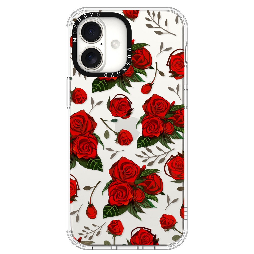 Simply Red Roses Phone Case - iPhone 16 Plus Case - MOSNOVO