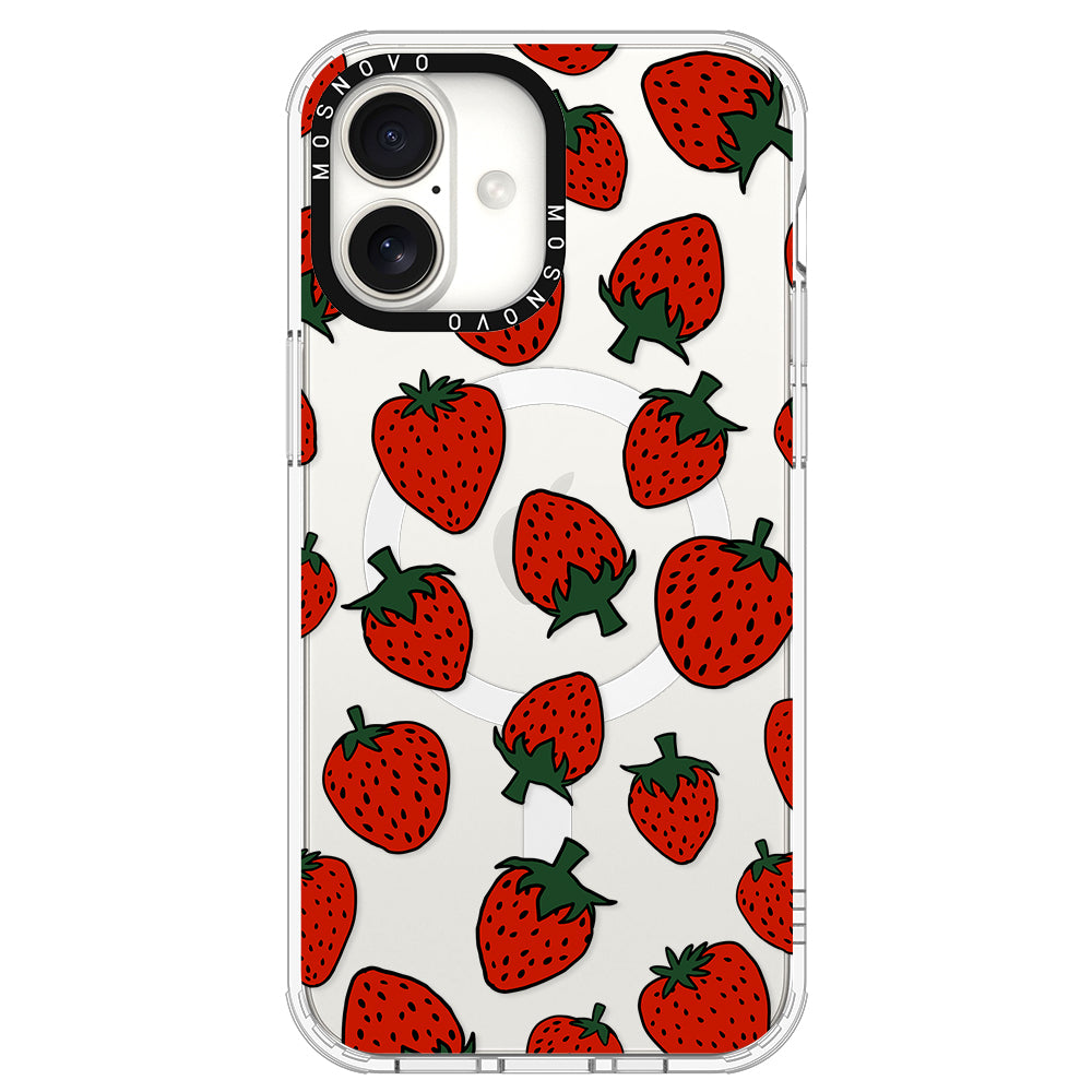 Red Strawberry Phone Case - iPhone 16 Plus Case - MOSNOVO