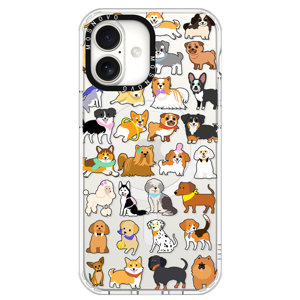 Cute Puppy Phone Case - iPhone 16 Plus Case - MOSNOVO