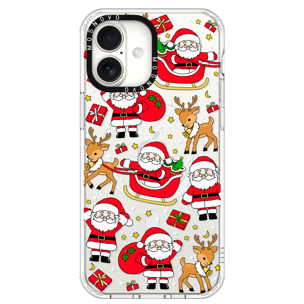 Cute Santa Claus Deer Phone Case - iPhone 16 Plus Case - MOSNOVO