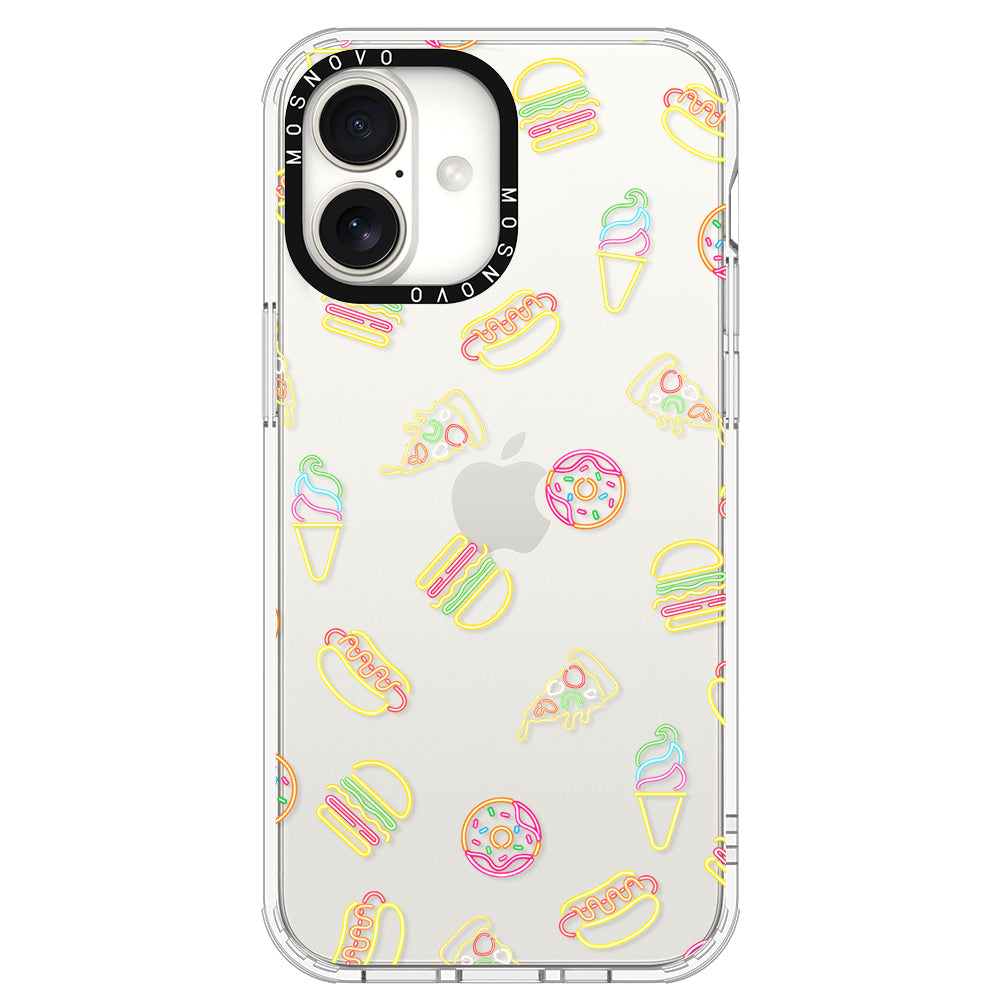 Neon Burgers Phone Case - iPhone 16 Plus Case - MOSNOVO