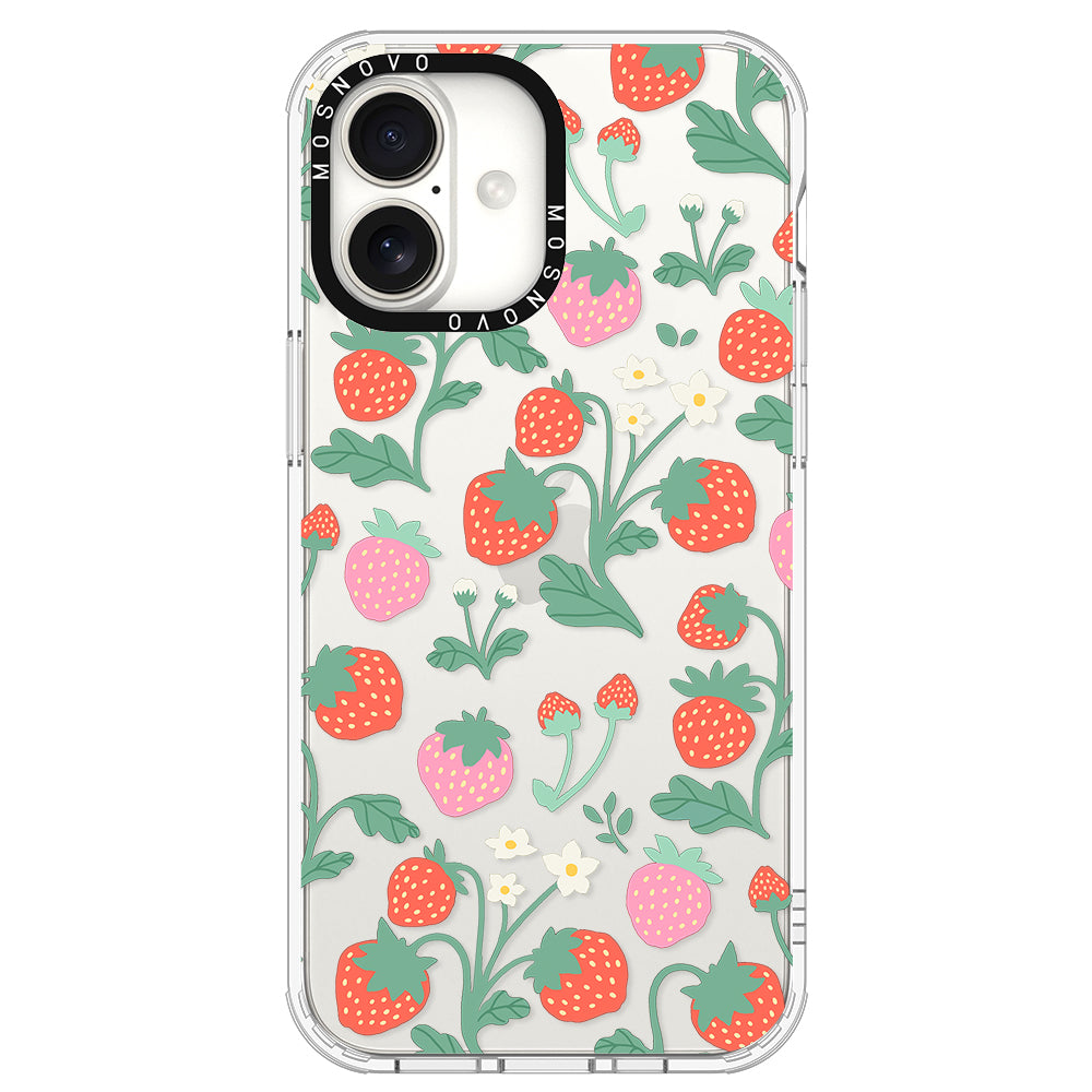 Cute Strawberry Phone Case - iPhone 16 Plus Case - MOSNOVO