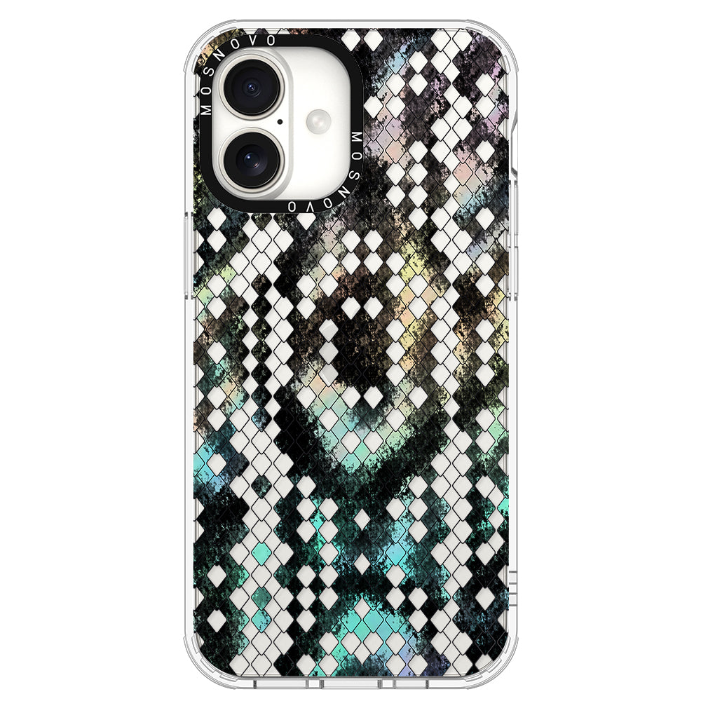 Rainbow Snake Print Phone Case - iPhone 16 Plus Case - MOSNOVO