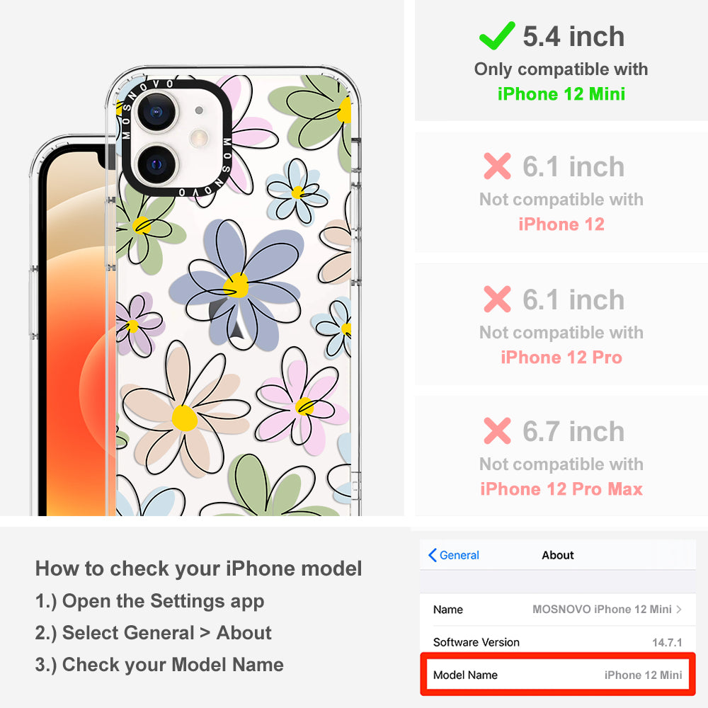 Linear Blooms Phone Case - iPhone 12 Mini Case