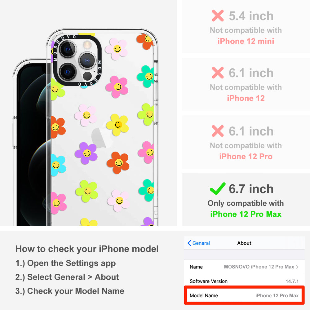 Smile Floral Phone Case - iPhone 12 Pro Max Case