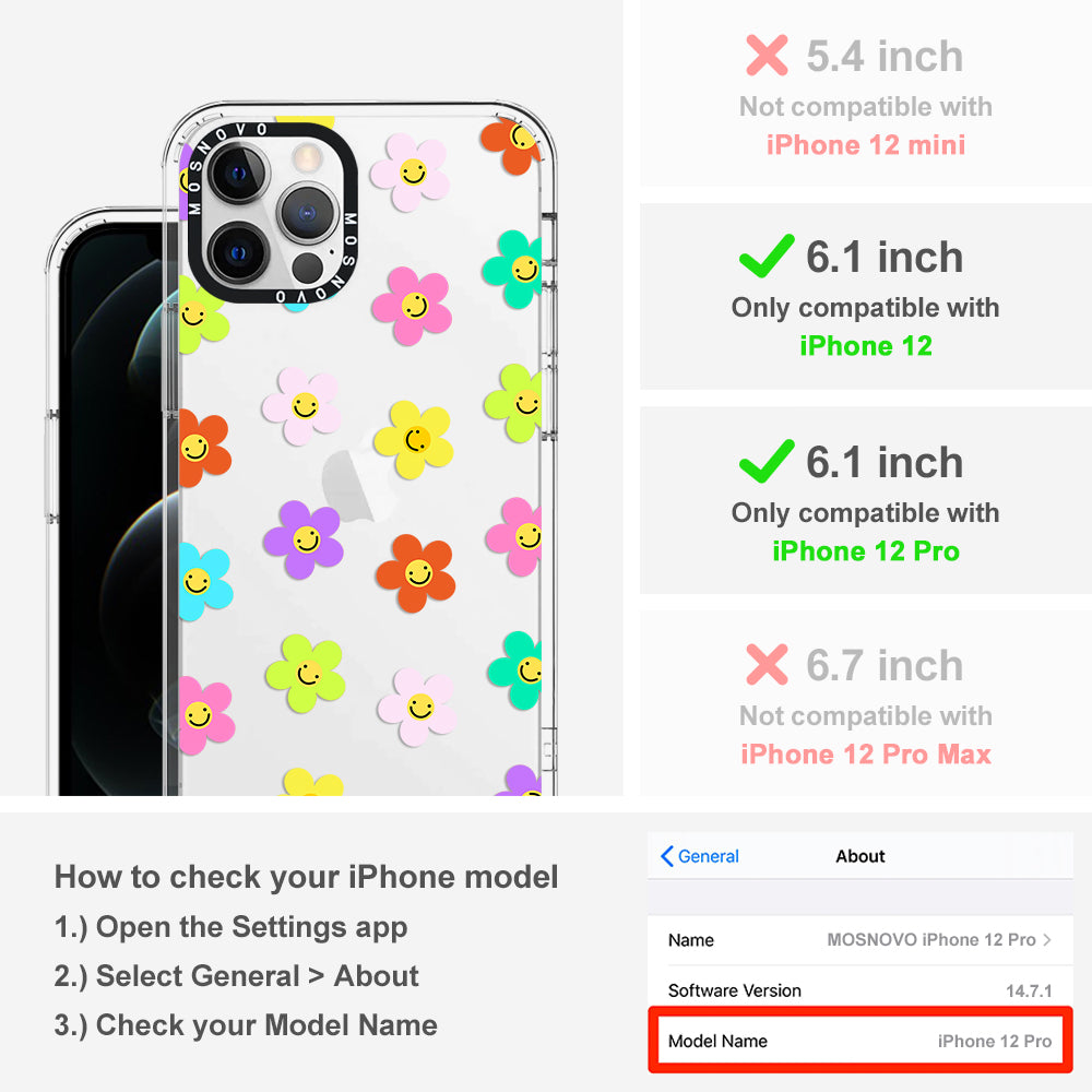 Smile Floral Phone Case - iPhone 12 Pro Case