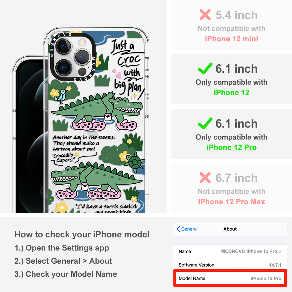Croc with Big Plan Phone Case - iPhone 12 Pro Case