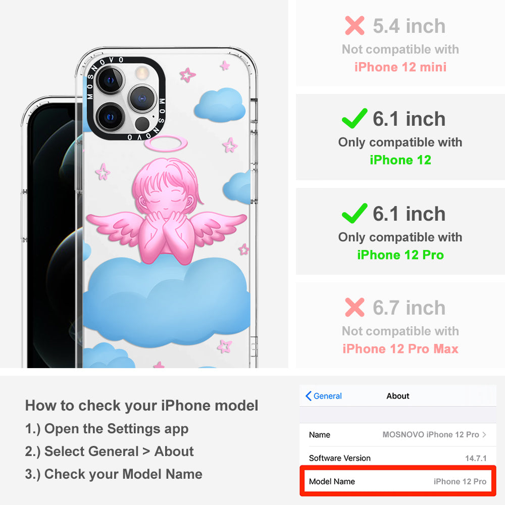 Pink Serenity Angel Phone Case - iPhone 12 Pro Case
