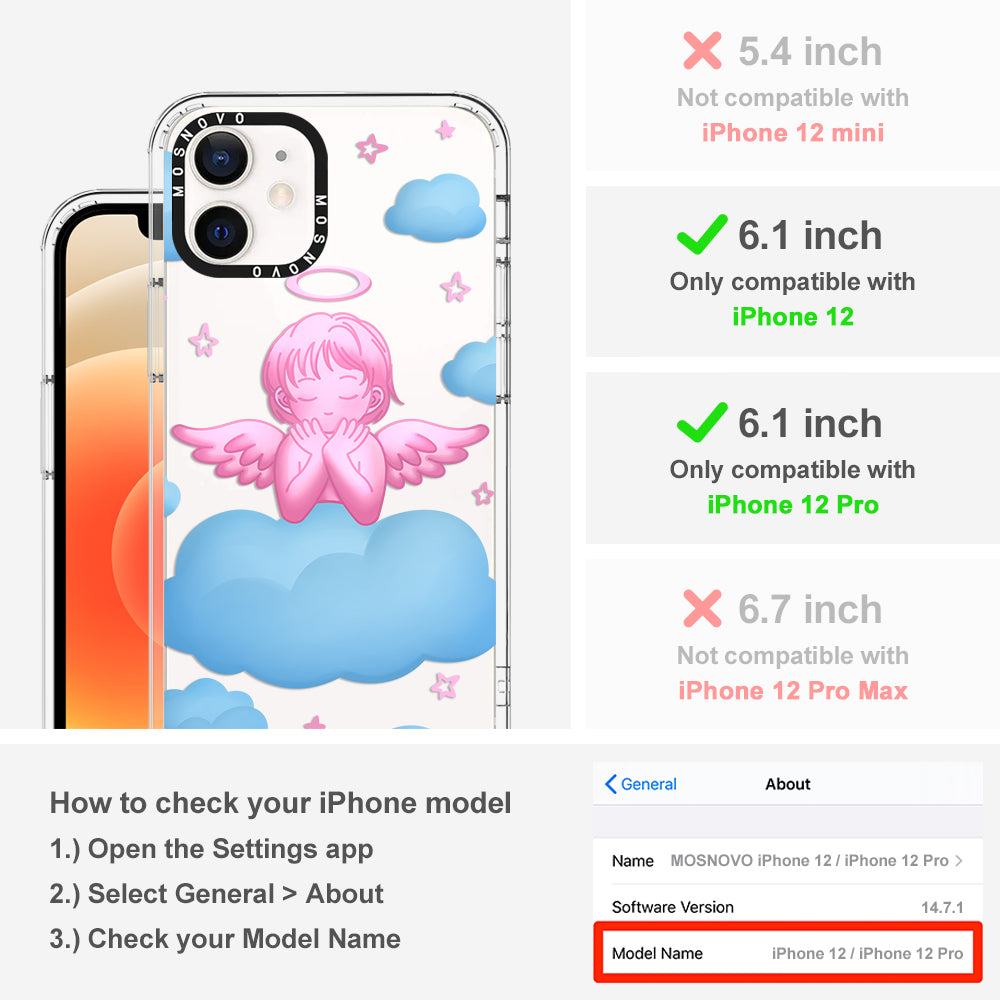 Pink Serenity Angel Phone Case - iPhone 12 Case