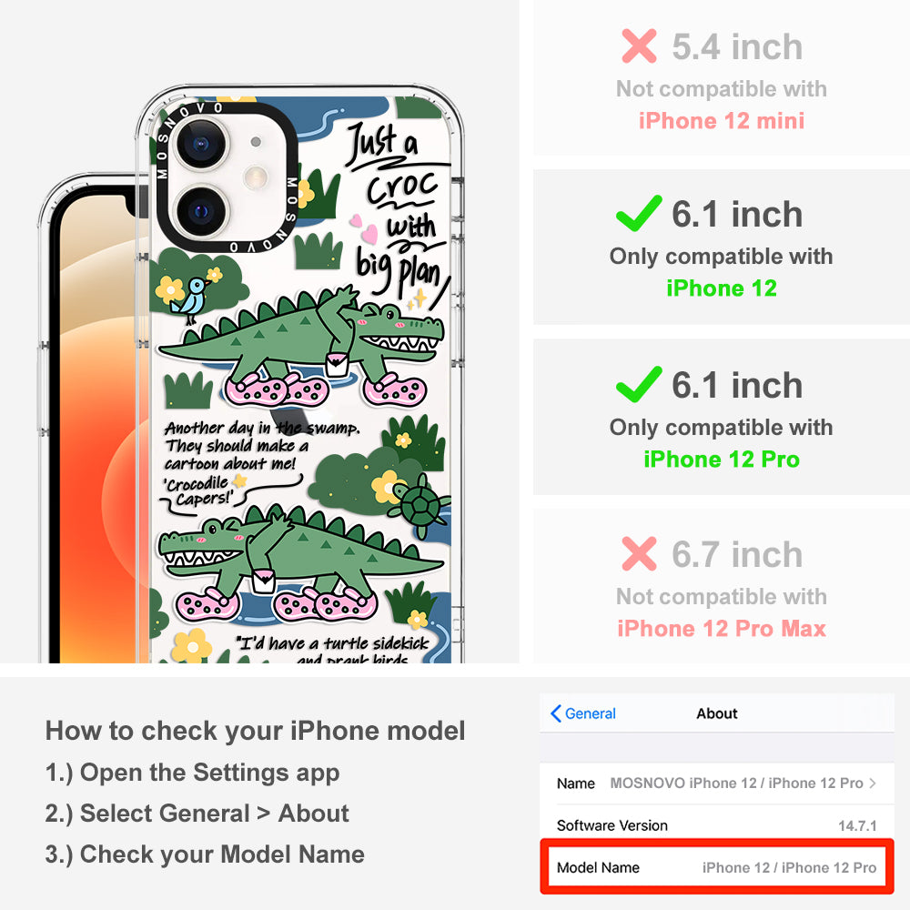 Croc with Big Plan Phone Case - iPhone 12 Case
