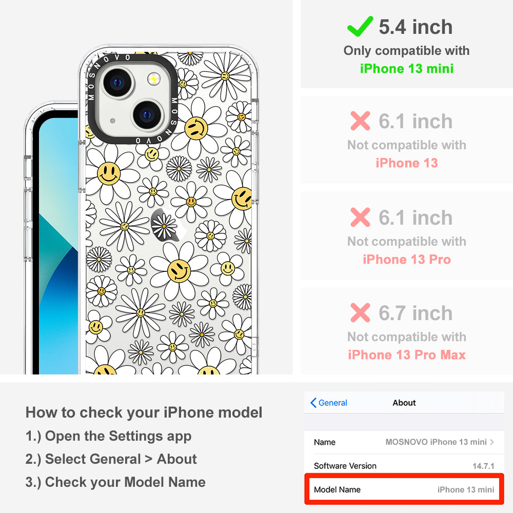 Happy Daisy Blooms Phone Case - iPhone 13 Mini Case
