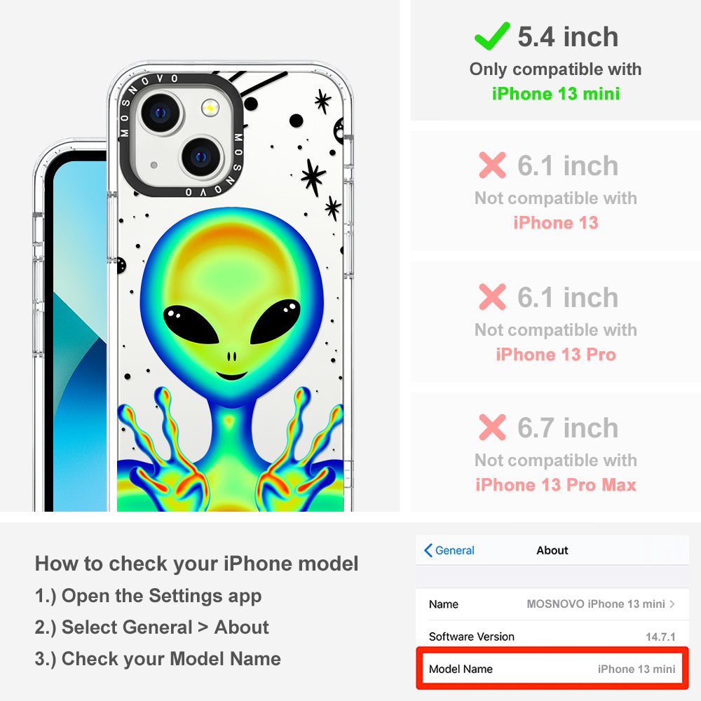 Alien Piece Phone Case - iPhone 13 Mini Case