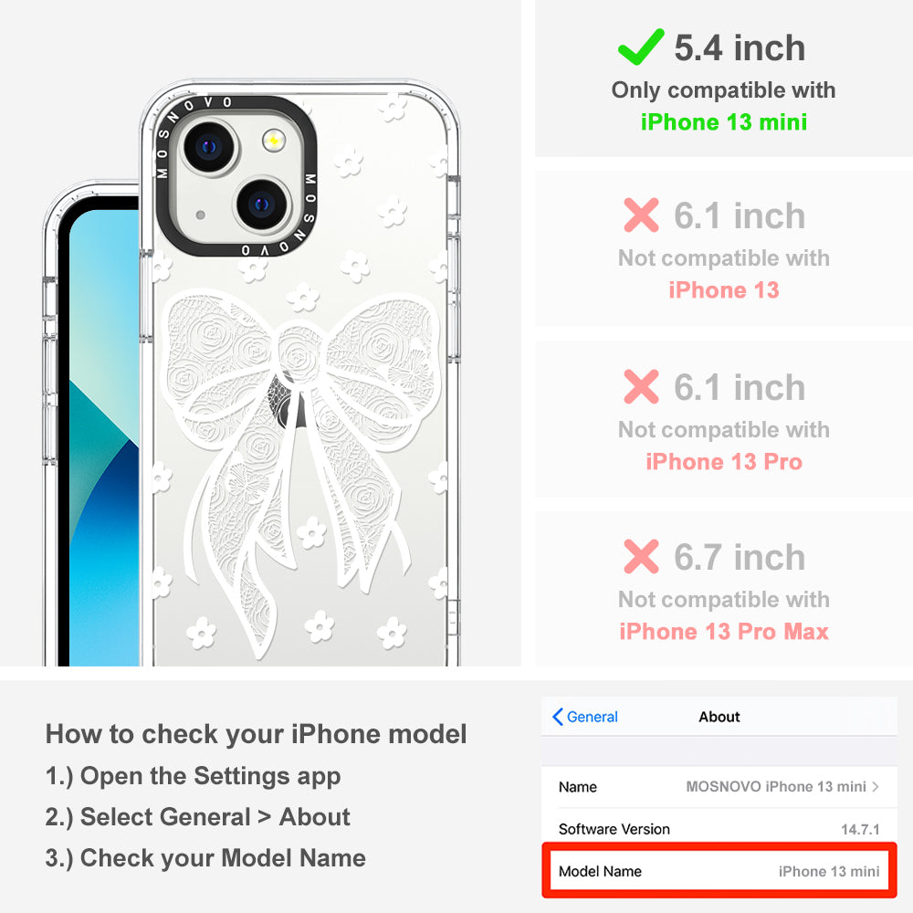 Lacey Bow Phone Case - iPhone 13 Mini Case