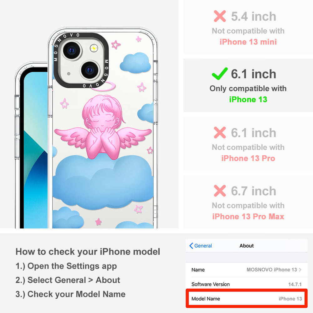 Pink Serenity Angel Phone Case - iPhone 13 Case