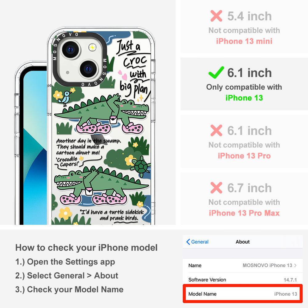 Croc with Big Plan Phone Case - iPhone 13 Case