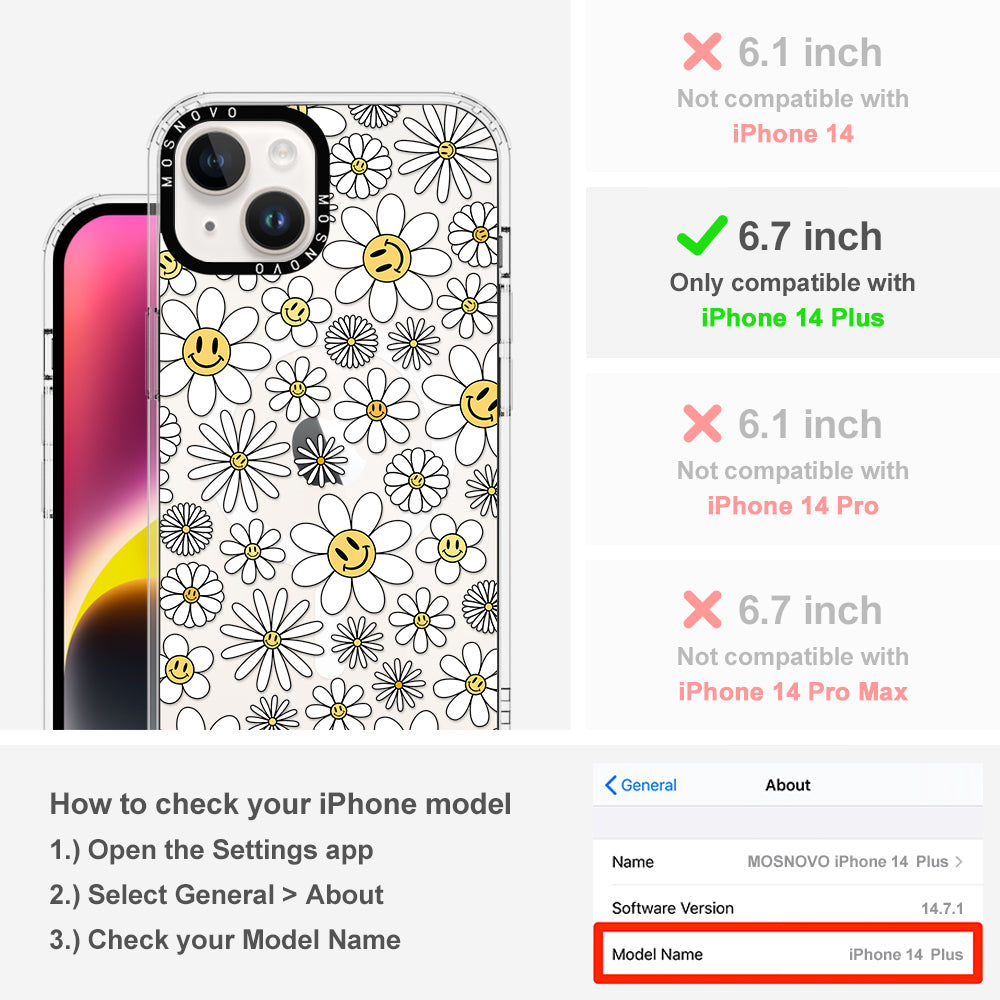 Happy Daisy Blooms Phone Case - iPhone 14 Plus Case