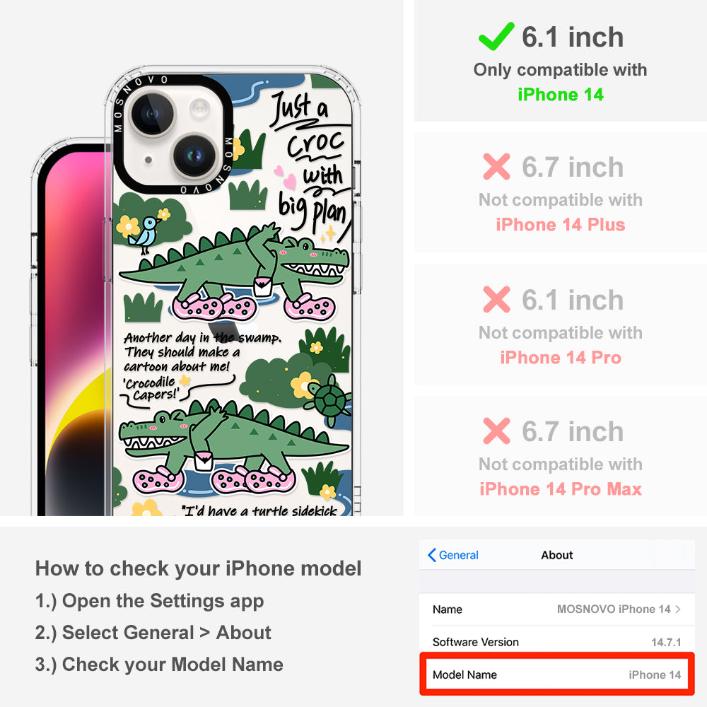 Croc with Big Plan Phone Case - iPhone 14 Case