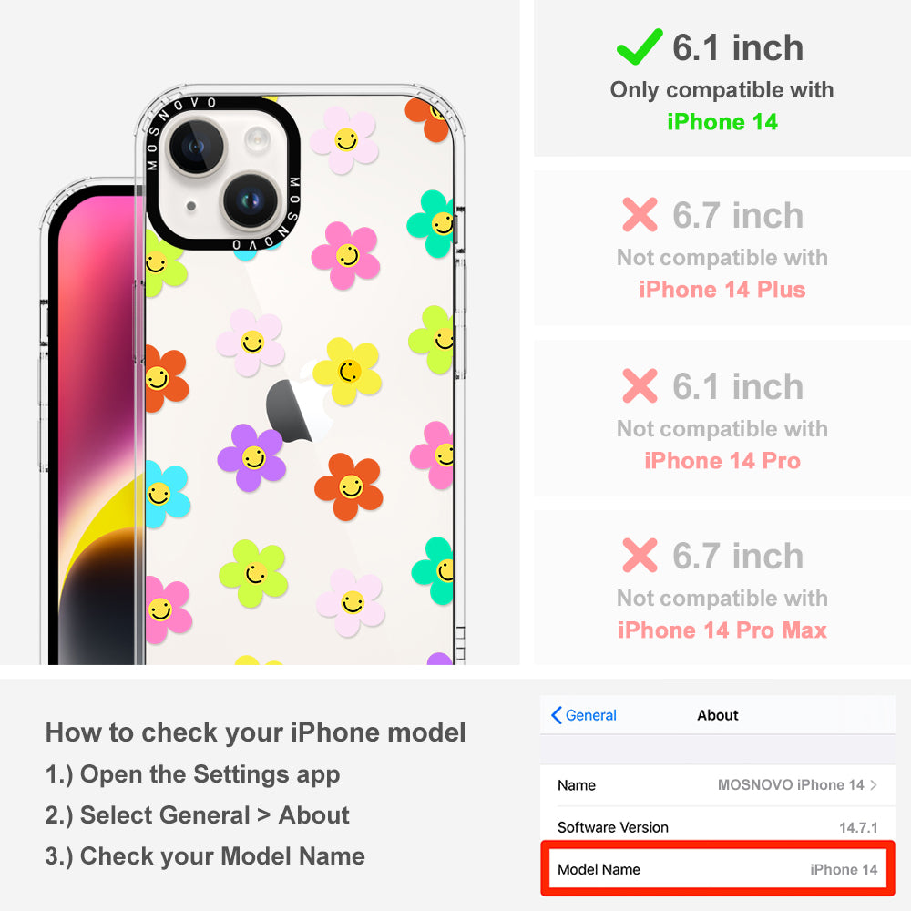 Smile Floral Phone Case - iPhone 14 Case