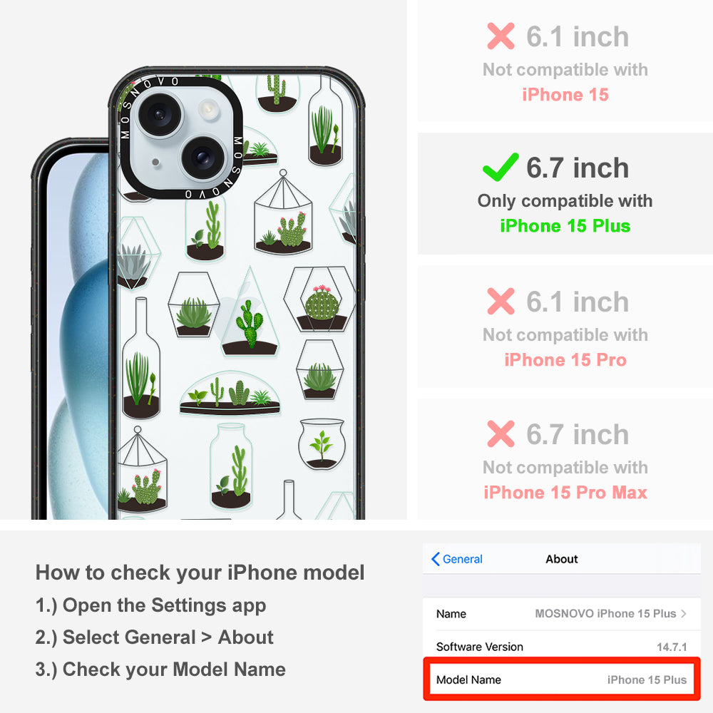 Botany Phone Case - iPhone 15 Plus Case Clear Black ShockStone