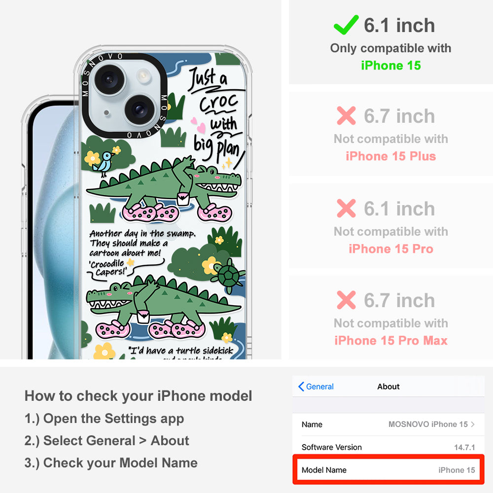 Croc with Big Plan Phone Case - iPhone 15 Case