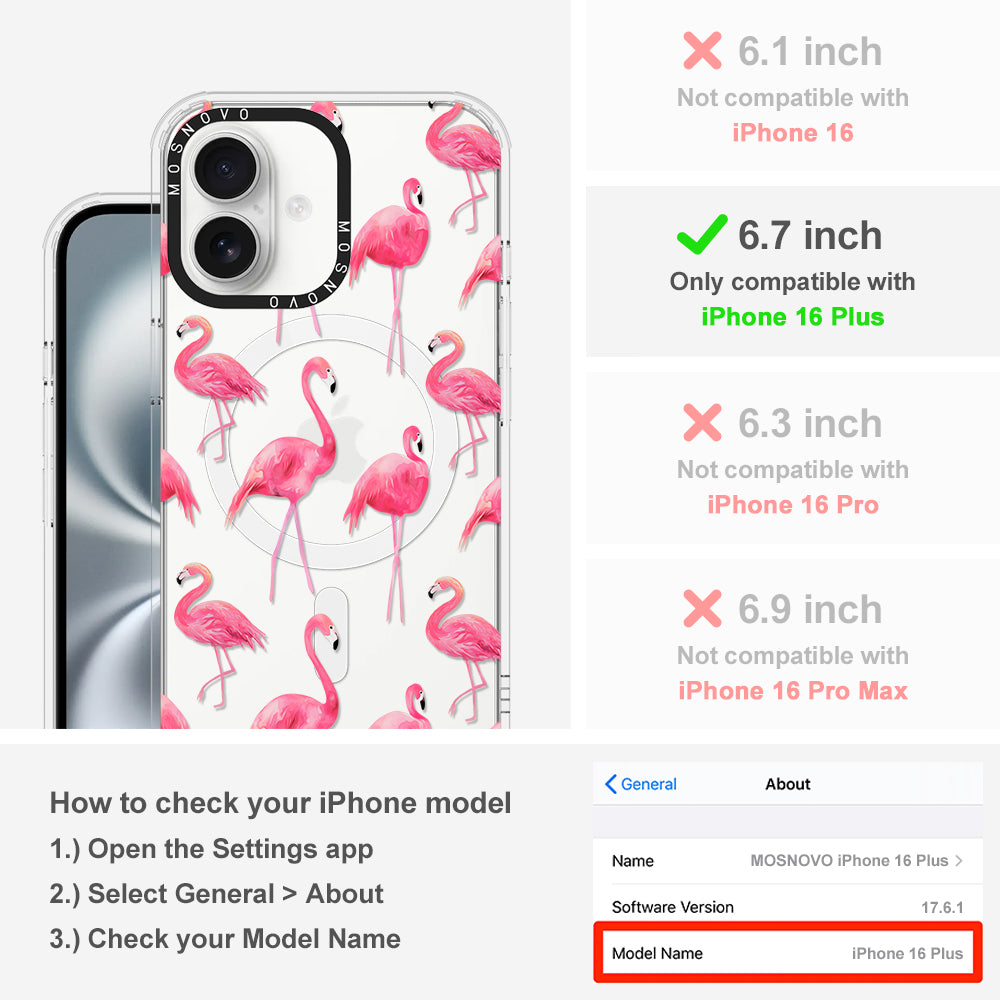 Flamingo Phone Case - iPhone 16 Plus Case - MOSNOVO