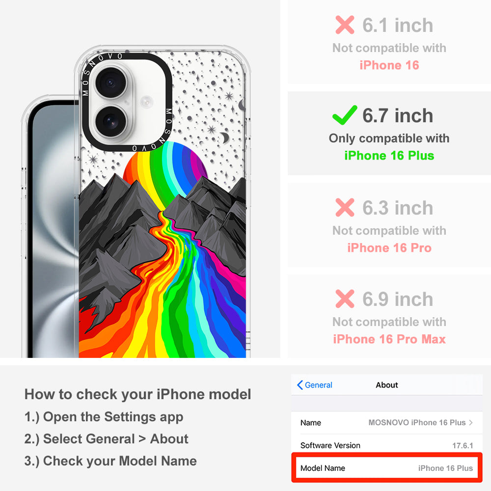 Rainbow Landscape Phone Case - iPhone 16 Plus Case - MOSNOVO