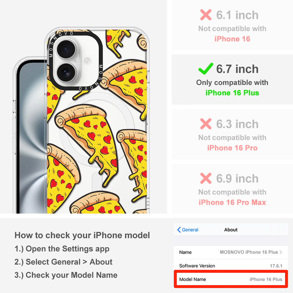 Pizza Phone Case - iPhone 16 Plus Case - MOSNOVO