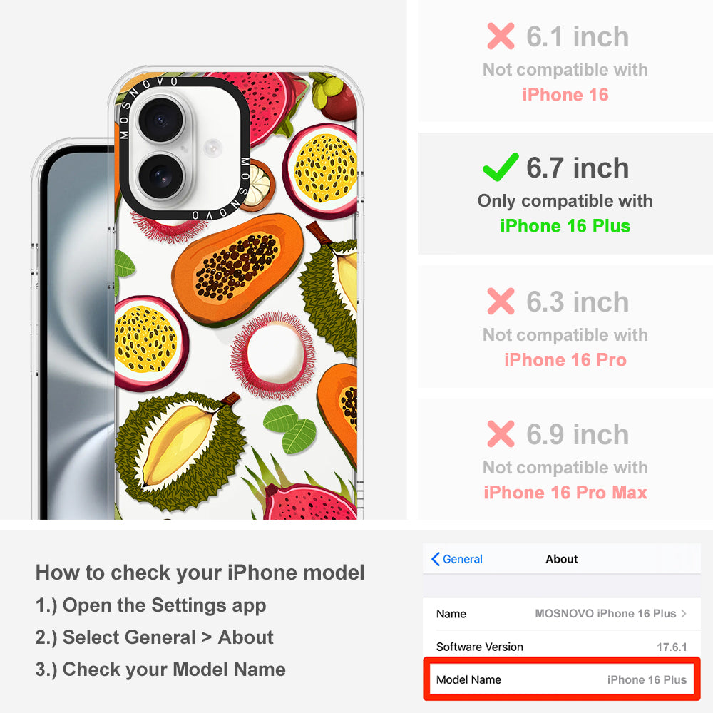 Tropical Fruit Phone Case - iPhone 16 Plus Case - MOSNOVO